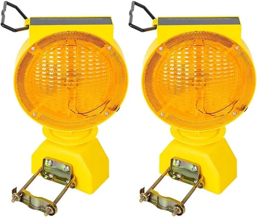 Miniatura 8 de Luces de advertencia solares industriales, impermeables, recargables, luces de advertencia de barricada de seguridad, señal de tráfico intermitente