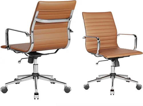 Miniatura 14 de Silla ergonómica de oficina con ruedas y reposabrazos, silla giratoria ajustable de alta resistencia para el hogar y la oficina, asiento de 22.83