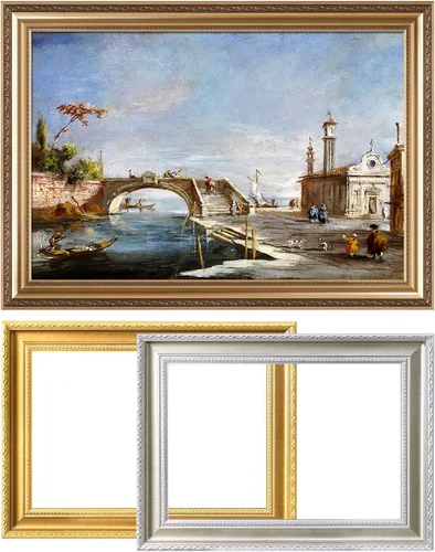 Miniatura 60 de DECORARTS - Impresiones de Giclee de Lirios de Agua de Claude Monet, Arte de Pared Enmarcado con Marco de Madera Maciza, Decoración de Jardín