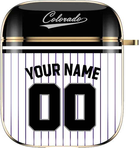 Miniatura 10 de Funda de béisbol personalizada con nombre y número para Apple AirPods de 2ª y 1ª generación, Arizona personalizada para fanáticos de los deportes