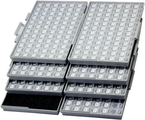 Miniatura 9 de AideTek Resistencia de montaje en superficie de tamaño 0402 144 valores, 100 unidades/valor 1% Kit de resistencias de muestra distribuido en caja