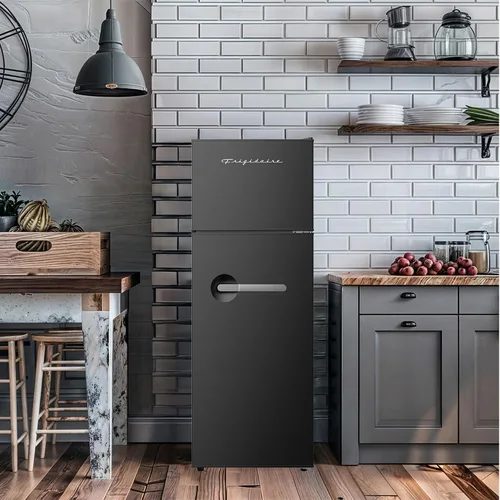 Miniatura 7 de Frigidaire Refrigerador retro de tamaño apartamento con congelador superior, refrigerador de 2 puertas con capacidad de almacenamiento de 7.5 pies