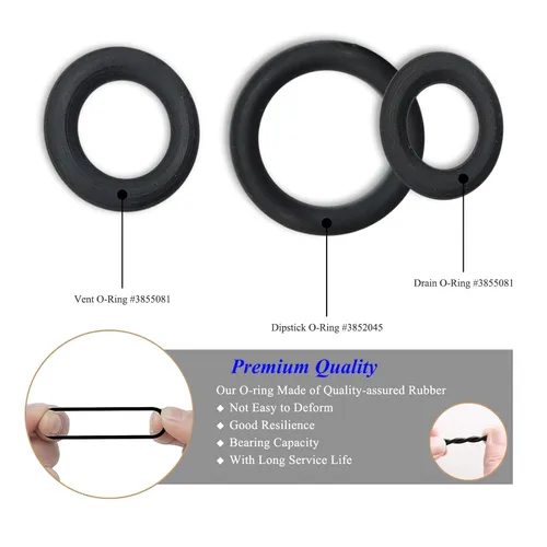 Miniatura 5 de 3 O-Rings Total: Dipstick #3852045, Vent #3855081, Drain #3855081, Vent Or Drain, Outdrive Lower Unit Gearlube Gearoil O-ring,Fit for Volvo Penta