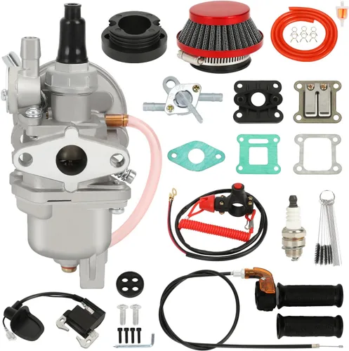 Miniatura 10 de HIAORS Carburador de 2 tiempos de 43cc 47cc 49cc Compatible con SYX Moto 50cc Mini Dirt Bike ATV, PZ13 13mm Carb MTA1 MTA2 para Coolster QG-50 SSR