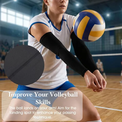 Miniatura 8 de Volleyball Arm Sleeves Youth Girls Kids Arm Sleeves Breathable Elastic Compression Sleeve for Football, Basketball