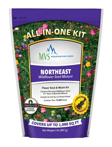 Miniatura 2 de Mountain View Seeds 106485 Semilla de hierba de flores silvestres del medio oeste, 2 libras