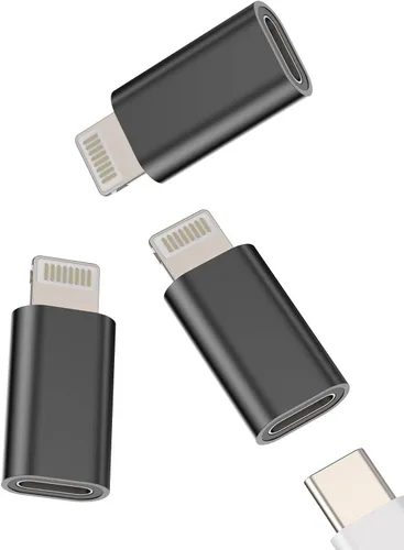 Miniatura 12 de Adaptador Lightning hembra a USB C macho cargador tipo C (paquete de 3) compatible con iPhone compatible con Samsung Galaxy Note S10 S20 S21 LG