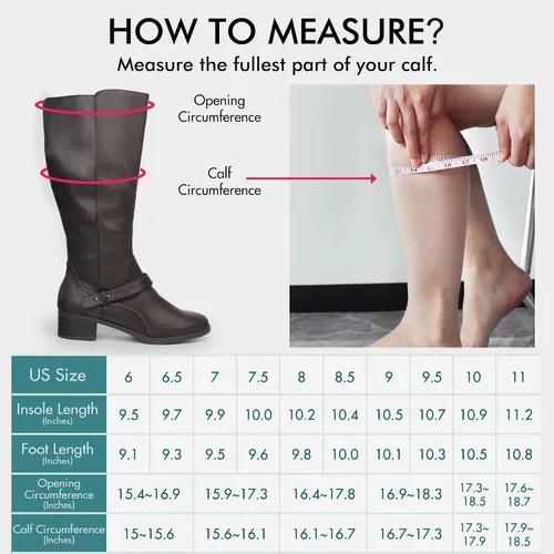 Miniatura 6 de Hawkwell Botas de equitación hasta la rodilla con cremallera doble para mujer