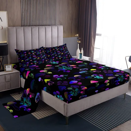 Miniatura 18 de Erosebridal Juego de ropa de cama para niños, sábanas kawaii con diseño de gato, tamaño individual, juego de cama de 3 piezas con 1 sábana bajera, 1