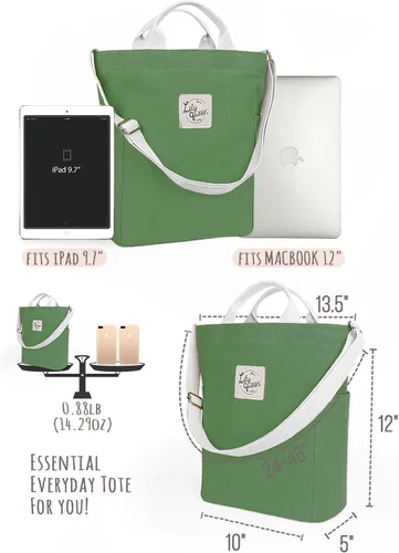 Miniatura 3 de Lily queen Women Canvas Tote Handbags Casual Shoulder Work Bag Crossbody