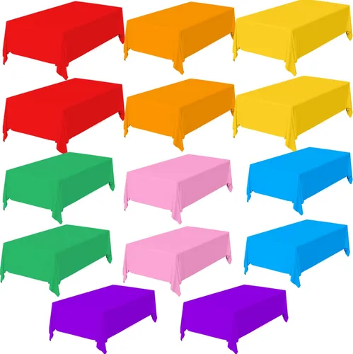 Miniatura 19 de 2 manteles de bienvenida de regreso a clases, 54 x 108 pulgadas, desechables, de plástico, impermeable, decoración para fiesta del primer día