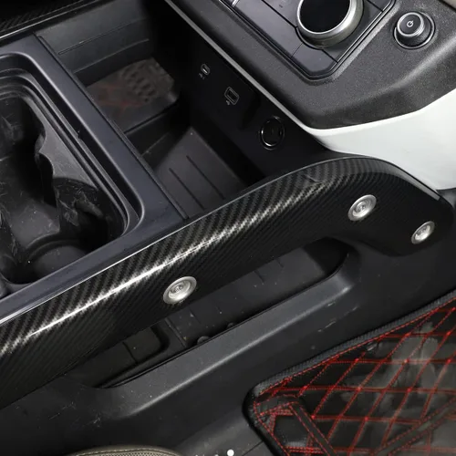 Miniatura 7 de TINKI 2 piezas de plástico ABS para decoración de consola central de automóvil para Land Rover Defender 110 accesorios 2020 2021 2022 piezas