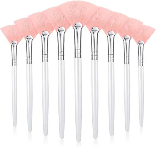 Miniatura 13 de 9 Piezas de Pinceles para Mascarilla Facial en Abanico, Pinceles Aplicadores Faciales Suaves, Herramientas para Peeling Glicólico y Maquillaje