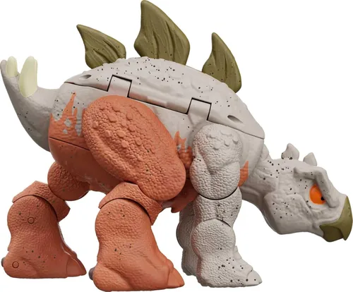 Miniatura 4 de Mattel Jurassic World Fierce Changers - Figura de acción de dinosaurio 2 en 1, juguete de doble peligro que se transforma de carnotaurio a