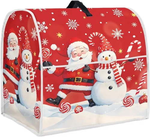 Miniatura 12 de Cubierta de batidora de pie de Navidad de 4.5 a 5 cuartos de galón, cubierta de mezclador retro, lavable, antimanchas, para cocina, piezas
