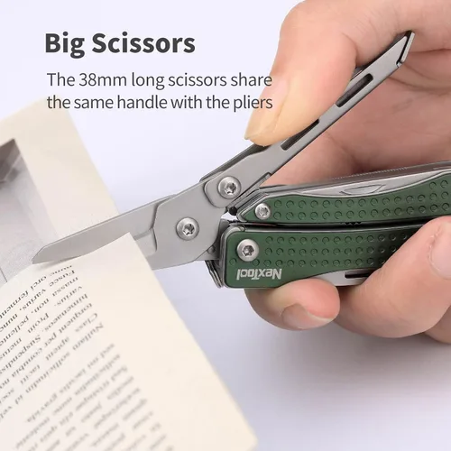 Miniatura 3 de NEXTOOL EDC Llavero Multiherramienta, 10 en 1 Mini Cuchillo de Bolsillo Multiherramienta con Alicates de Punta Fina, Tijeras, Mini Gadgets Útiles