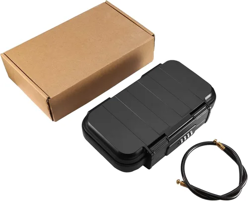 Miniatura 9 de AMIR Caja de seguridad portátil, caja de seguridad con candado de combinación y código, caja de seguridad mini impermeable antirrobo para viajes