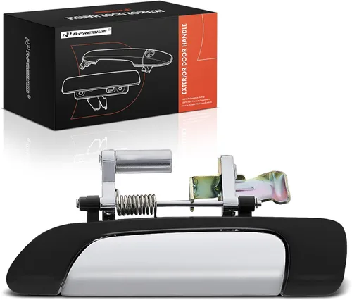 A-Premium Manija de la puerta exterior trasera izquierda del lado del conductor compatible con Honda Civic 2001 2002 2003 2004 2005, Sedán, carcasa