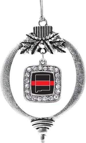 Miniatura 172 de Inspired Silver - Nana púrpura - Adorno de Navidad plateado - Adorno cuadrado para árbol de Navidad con circonita cúbica - Decoración colgante