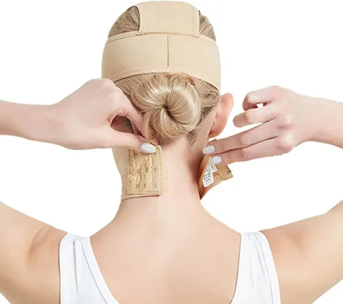 Miniatura 5 de Cinturón de dormir de cara completa, reutilizable, en forma de V, para adelgazar, correa para mascarilla, moldeador de masaje fino, cinturón facial
