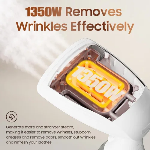 Miniatura 3 de Vaporizador portátil de mano para ropa, vaporizador de ropa de mano de 1350 W, calentamiento rápido 15S, removedor de arrugas de ropa que hace que