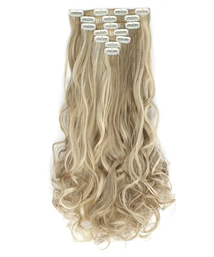Miniatura 24 de OneDor® Extensiones de cabello sintético rizado de 20 pulgadas, 7 unidades, 4.53 oz (#99J rojo vino)