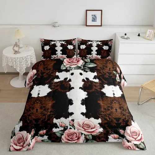 Miniatura 36 de Erosebridal - Juego de edredón tamaño King con diseño de Árbol de la Vida, juego de cama colorido de sol y luna para hombres y mujeres, edredón