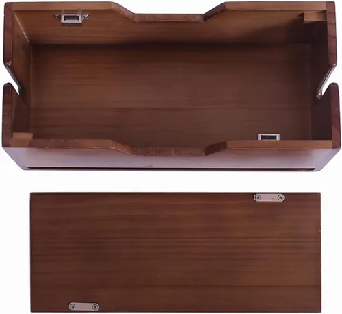 Miniatura 4 de Caja de organización de cables, caja de almacenamiento de alambre de madera, estante de enrutador de escritorio, organizador de cables grande