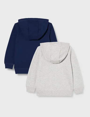 Miniatura 3 de Simple Joys by Carter's - Sudaderas con capucha de forro polar con cremallera completa, paquete de 2