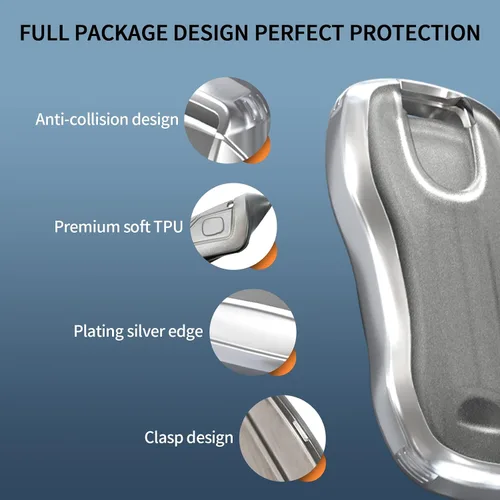 Miniatura 3 de Funda inteligente para llavero compatible con Porsche 911 Cayenne Panamera TAYCAN 3 4 botones sin llave control remoto TPU transparente esmerilado