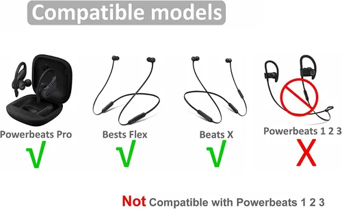 Miniatura 3 de Reemplazo de punta de oreja para Powerbeats Pro/Beats Flex, auriculares de repuesto para auriculares de gel para oídos, compatible con Powerbeats
