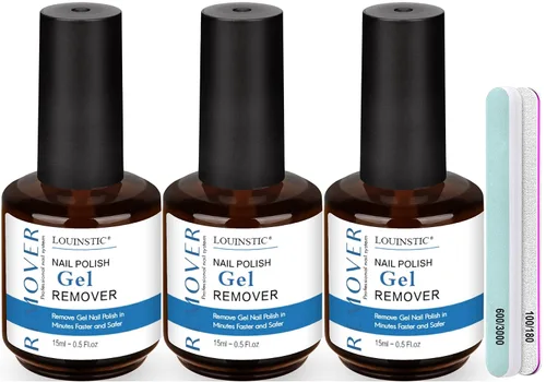 Miniatura 13 de LOUINSTIC Removedor de esmalte de gel – 0.5 onzas líquidas rápido, sin acetona, elimina fácilmente el esmalte de uñas de gel en 2-5 minutos, baja