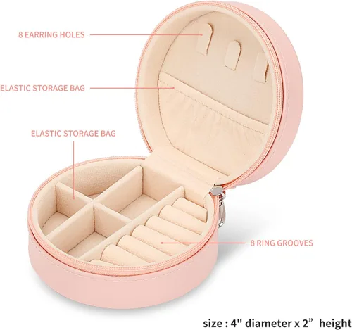 Miniatura 4 de Paquete de 3 cajas de joyería cajas de joyería para mujeres y organizador de joyas de viaje con espejo y caja de joyería pequeña caja organizadora