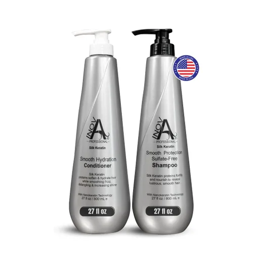 Miniatura 9 de Inova Professional Silk Keratin Shampoo & Conditioner Set - Champú sin sulfatos de protección suave y acondicionador de hidratación suave