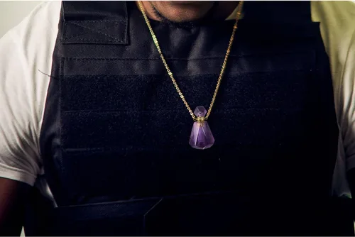 Miniatura 52 de Perfume Bottle Necklace Heart Shape, Amethyst Necklace Healing Crystal for Women, Essential Oil Diffuser Bottle Necklace Jewelry for Liquid