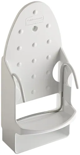 Rubbermaid Commercial Products Organizador y soporte para tabla de planchar, blanco, para un almacenamiento cómodo en habitaciones de hotel
