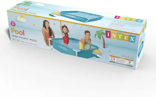 Miniatura 9 de Intex - Piscina infantil miniatura de vinilo duradero de 4 pies x 12 pulgadas, piscina sobre el suelo para niños y enseñanza para bebés de 3 años