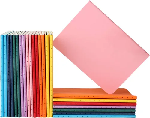Miniatura 10 de EUSOAR Cuaderno de papel kraft A6, paquete de 8 cuadernos de 3.9 x 5.5 pulgadas, 60 páginas de tapa suave, diario de viaje, cuaderno de dibujo