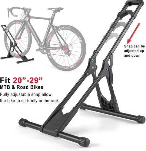 Miniatura 2 de CHEPARK Soporte de Piso para Bicicleta - Soporte de Bicicleta Interior para Garaje/Hogar - Almacenamiento de Bicicletas Soporte de Estacionamiento
