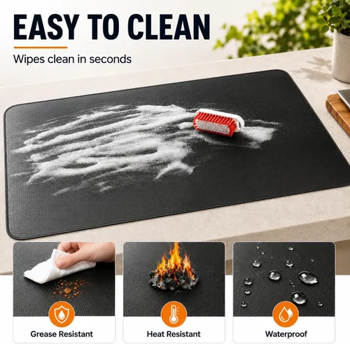 Miniatura 2 de FLASLD Tapete para debajo de la parrilla Blackstone a prueba de fuego y resistente al agua, protege tu mesa de preparación y mesa de parrilla al