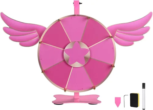 Miniatura 14 de WinSpin rueda de premios de mesa de 12" con 14 ranuras, rueda giratoria editable resistente para juego de fortuna, serie clásica, para carnaval