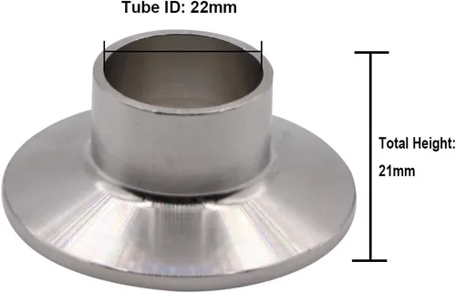 Miniatura 6 de DERNORD Abrazadera triple de acero inoxidable (abrazadera de Trí-Trébol) + 2 piezas de virola de soldadura de tubería sanitaria SUS304 + junta FKM