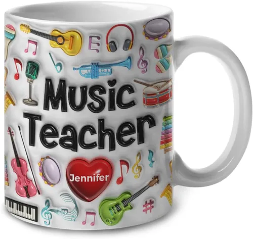 Miniatura 9 de Lotacy Regalos del profesor de arte, taza de café impresa 2D modificada para requisitos particulares del profesor de arte con su