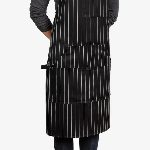 Miniatura 5 de Chef Pomodoro Delantal de chef para hombre y mujer, delantal de cocina con bolsillos y correas ajustables para el cuello, delantal de cocina 100%