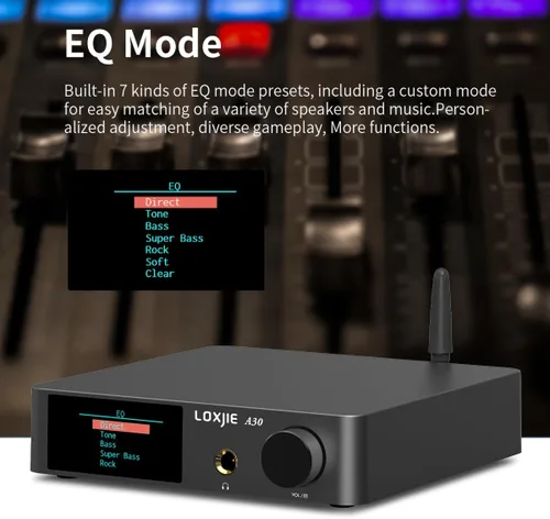 Miniatura 3 de LOXJIE Amplificador de potencia de audio estéreo de alta fidelidad A30 y amplificador de auriculares, amplificador de chip MA12070 clase D