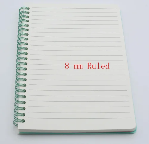 Miniatura 5 de Yansanido Cuaderno en espiral, 5 piezas A5 con tapa blanda impermeable de 8 mm con rayas, 80 hojas/160 páginas para estudio y notas (ligero)