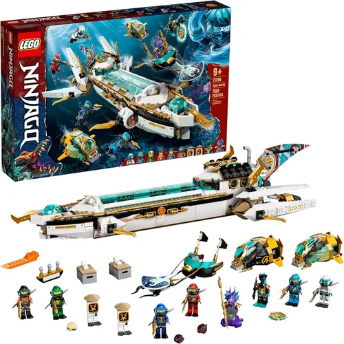 LEGO NINJAGO - Juego de construcción Hydro Bounty, 71756 juguete submarino con minifiguras Kai y NYA, juguetes ninja, regalos, regalos para niños,
