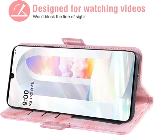 Miniatura 2 de Asuwish Funda compatible con LG Velvet 5G/LGVelvet Verizon G5 UW T-Mobile 2020 y protector de pantalla de vidrio templado, tarjetero con función