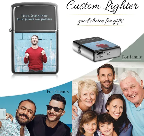 Miniatura 5 de Encendedor de arco eléctrico personalizado, recargable por USB personalizado con nombre, fecha/mensaje grabado, perfecto para padre, novio u Estilo 7