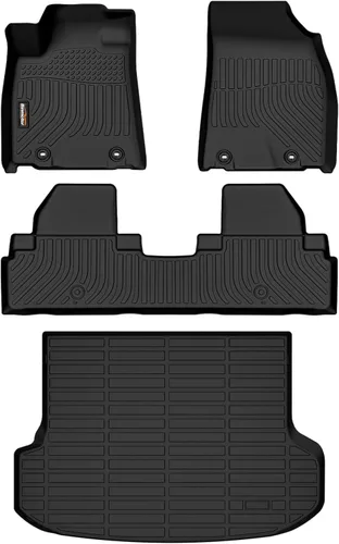 Miniatura 68 de Alfombrillas de TPE para Toyota Highlander 2014-2019 7 y 8 asientos, protección para todo tipo de clima, forros de piso de automóvil resistentes